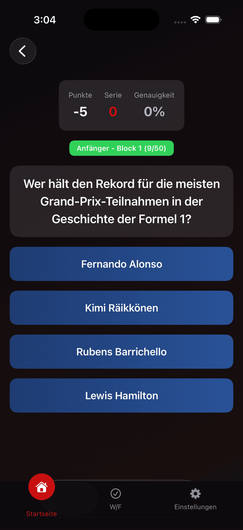 Formula One Trivia Preview