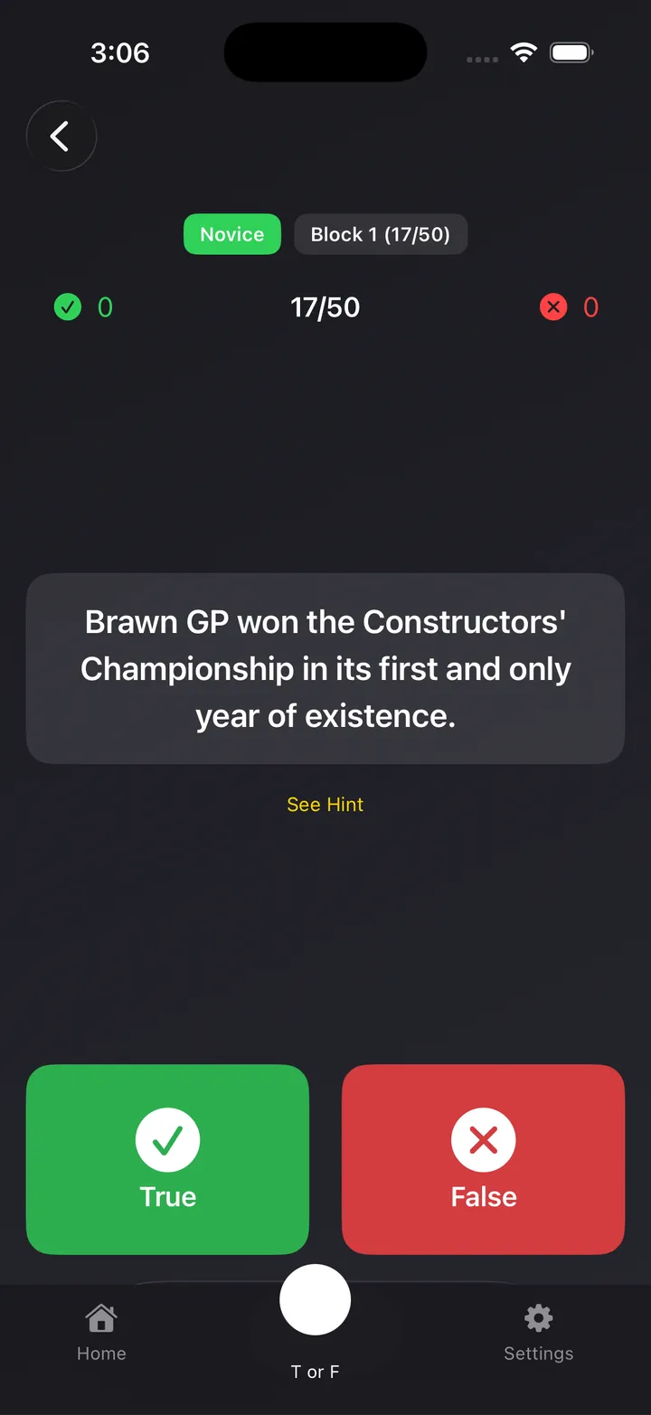 Formula One Trivia Screenshot 4