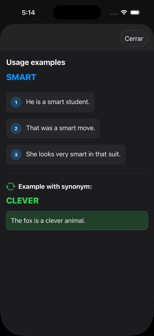 Trivia Sinónimos Antónimos Screenshot 4
