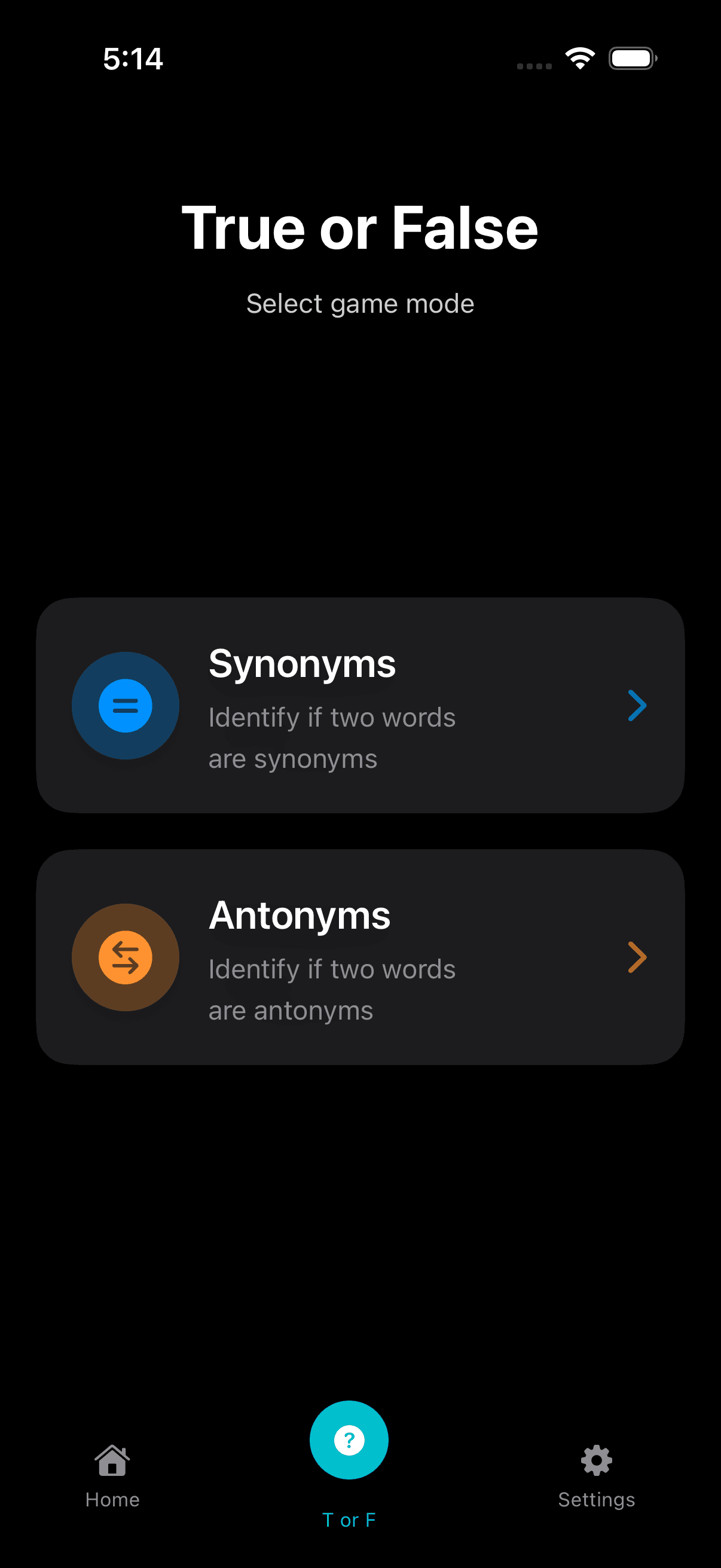 Antonyms Mode