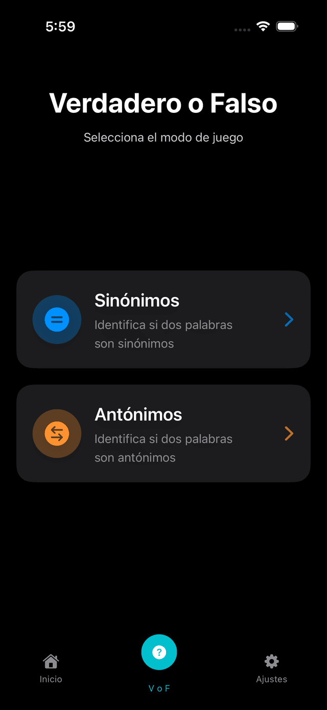 Trivia Sinónimos Antónimos Screenshot 5