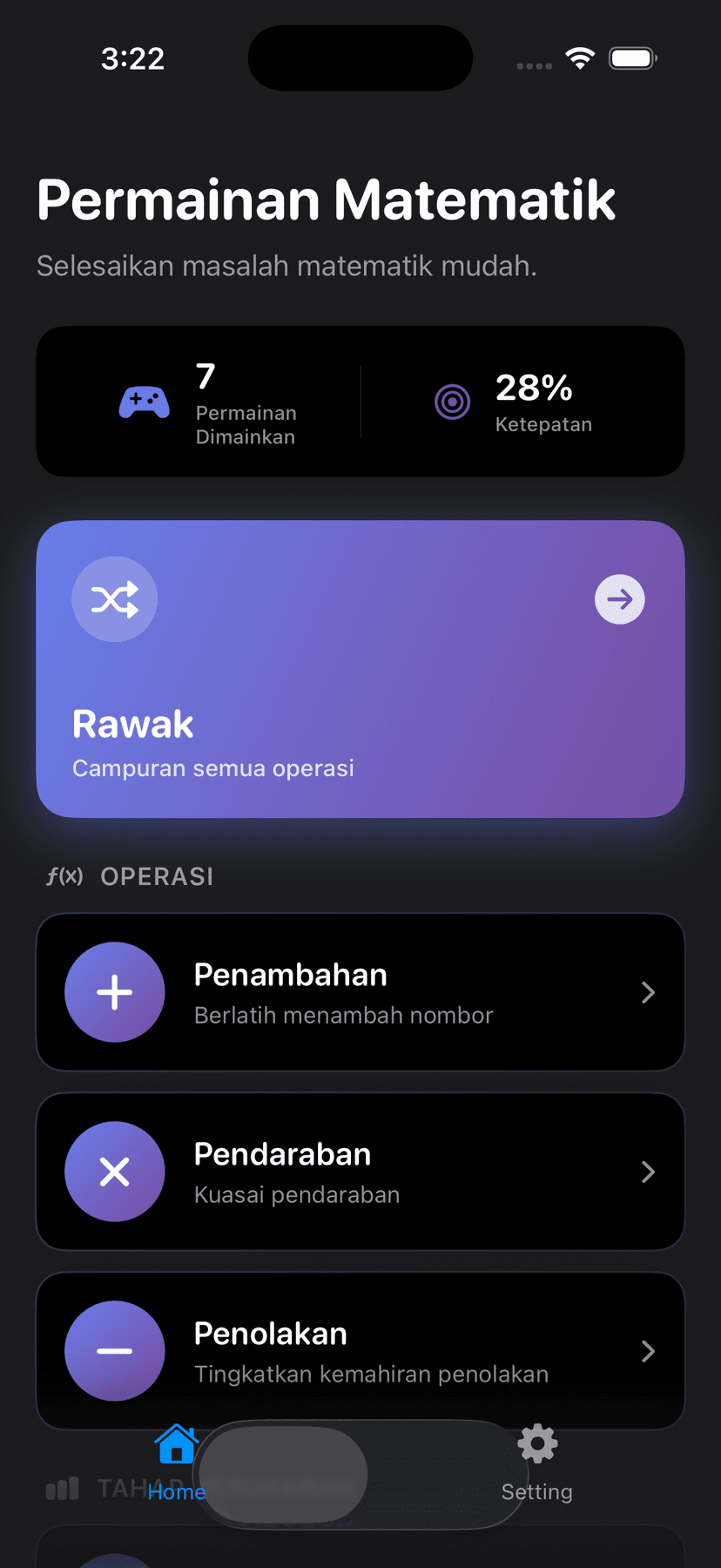 TriviaMathUno App Screenshot