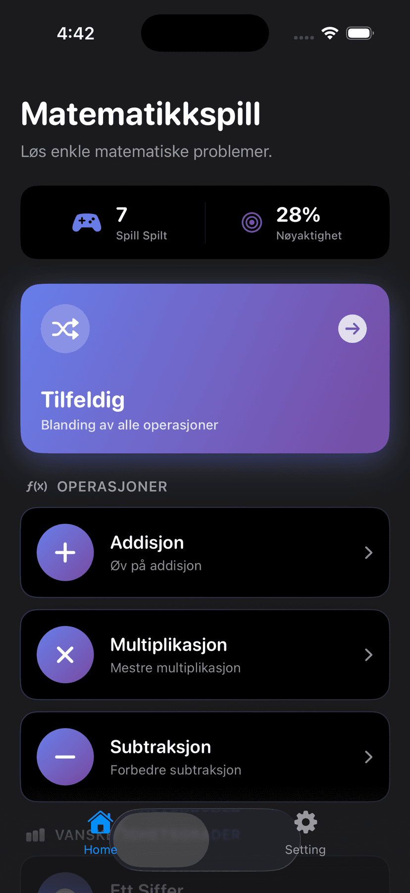 TriviaMathUno App Screenshot