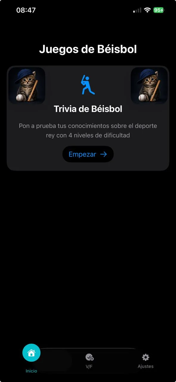 Baseball Trivia One App Screenshot