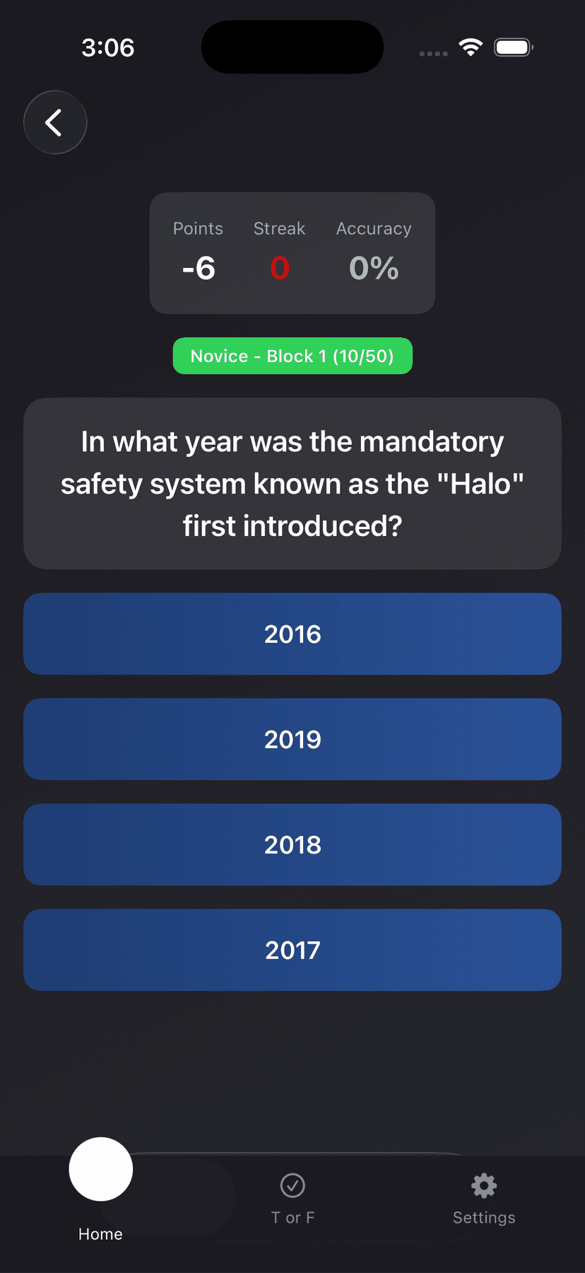 Formula One Trivia Preview