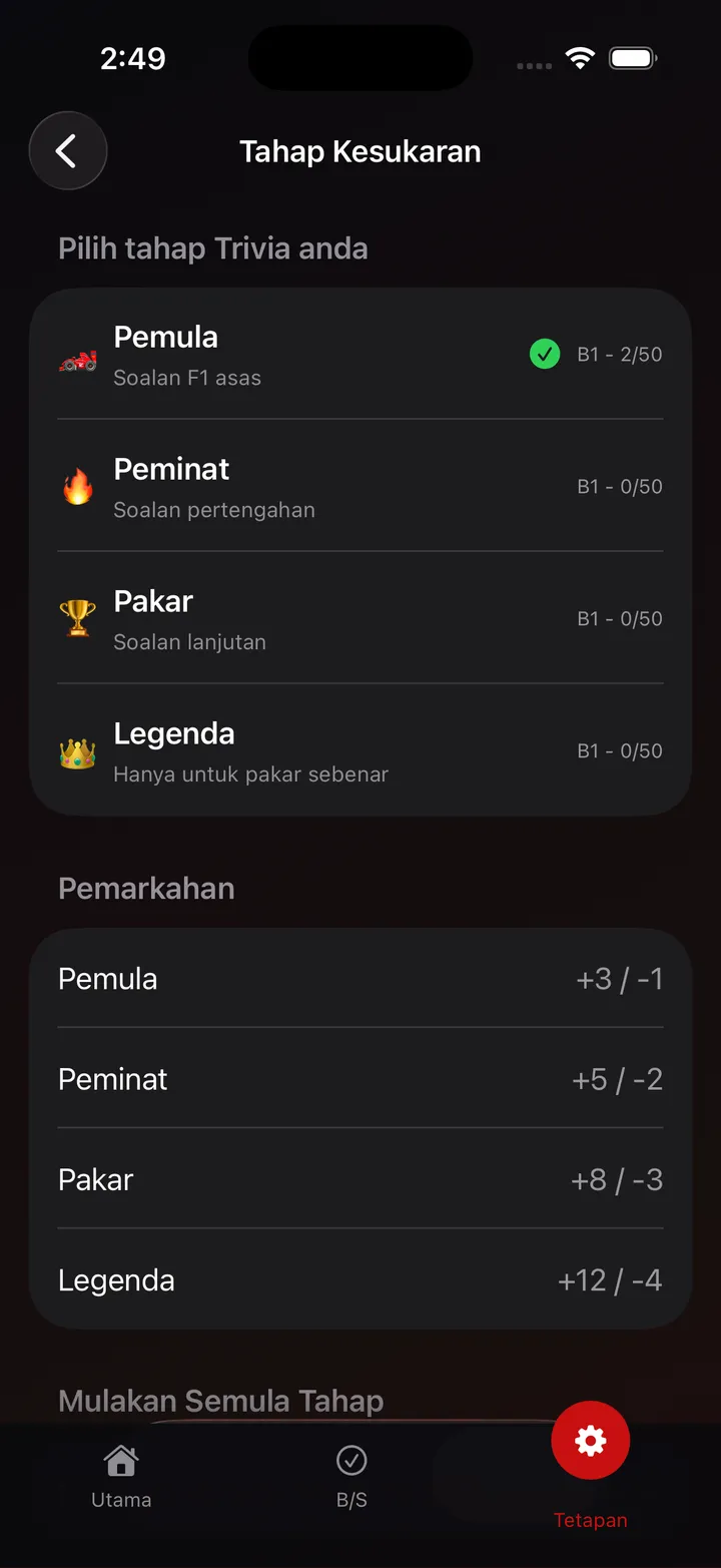 Formula One Trivia Screenshot 6