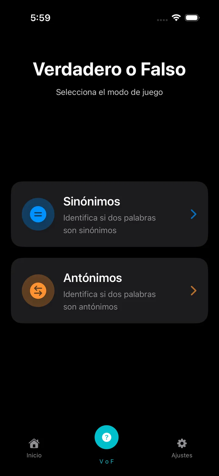 Trivia Sinónimos Antónimos Screenshot 5