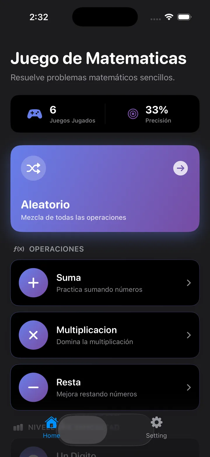 TriviaMathUno App Screenshot