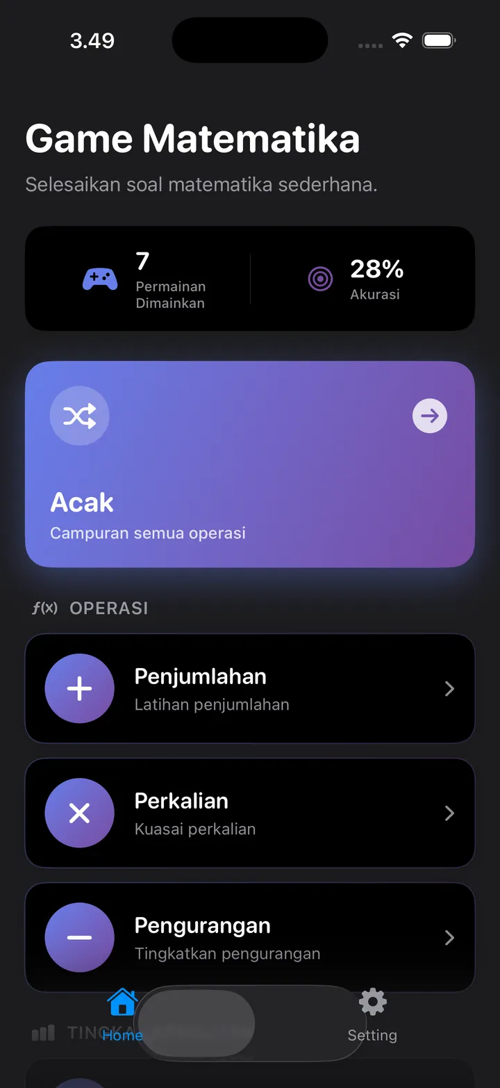 TriviaMathUno App Screenshot
